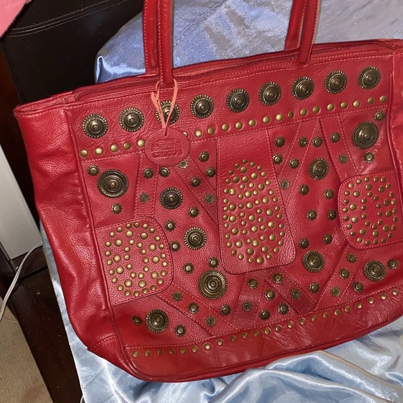 Chico’s Boho Studded Leather Shoulder Bag - Picture 14 of 14